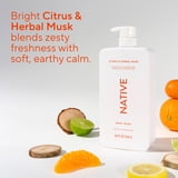 Native Body Wash for Women & Men, Sulfate Free, Naturally Derived Ingredients, Citrus & Herbal Musk, 36 fl oz