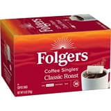 Folgers Coffee Singles Classic Roast Coffee Bags, 38 Count