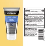 Neutrogena Sport Face Lotion Sunscreen Broad Spectrum SPF 70+, 2.5 fl oz