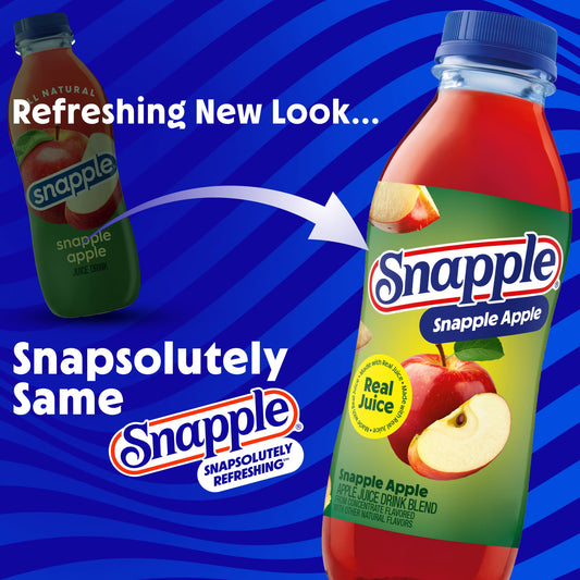 Snapple Apple Juice Drink, 16 fl oz, 6 Count Bottles