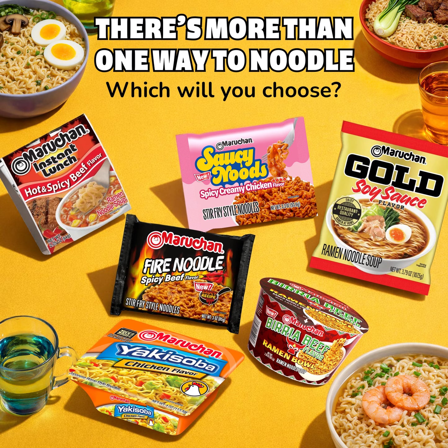 Maruchan Ramen Noodle Soup, Soy Sauce Flavor Instant Noodles, 3 oz