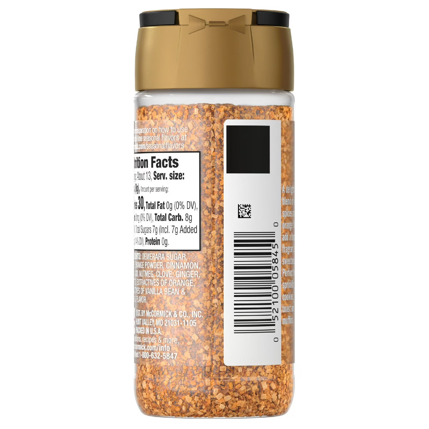 McCormick Spiced Orange Finishing Sugar, 3.7 oz Bottle