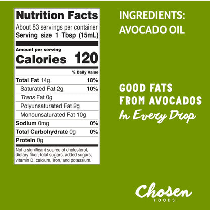 Chosen Foods 100% Pure Avocado Oil 42.3 fl oz