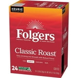 Folgers Classic Roast, Medium Roast Coffee, Keurig K Cup Pods, 24 Count Box