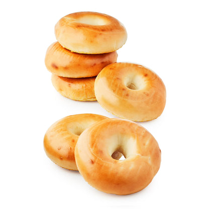 Marketside Fresh Soft Plain Bagels, Wheat and Barley Flour, Shelf-Stable, 22.8 oz, 6 Count