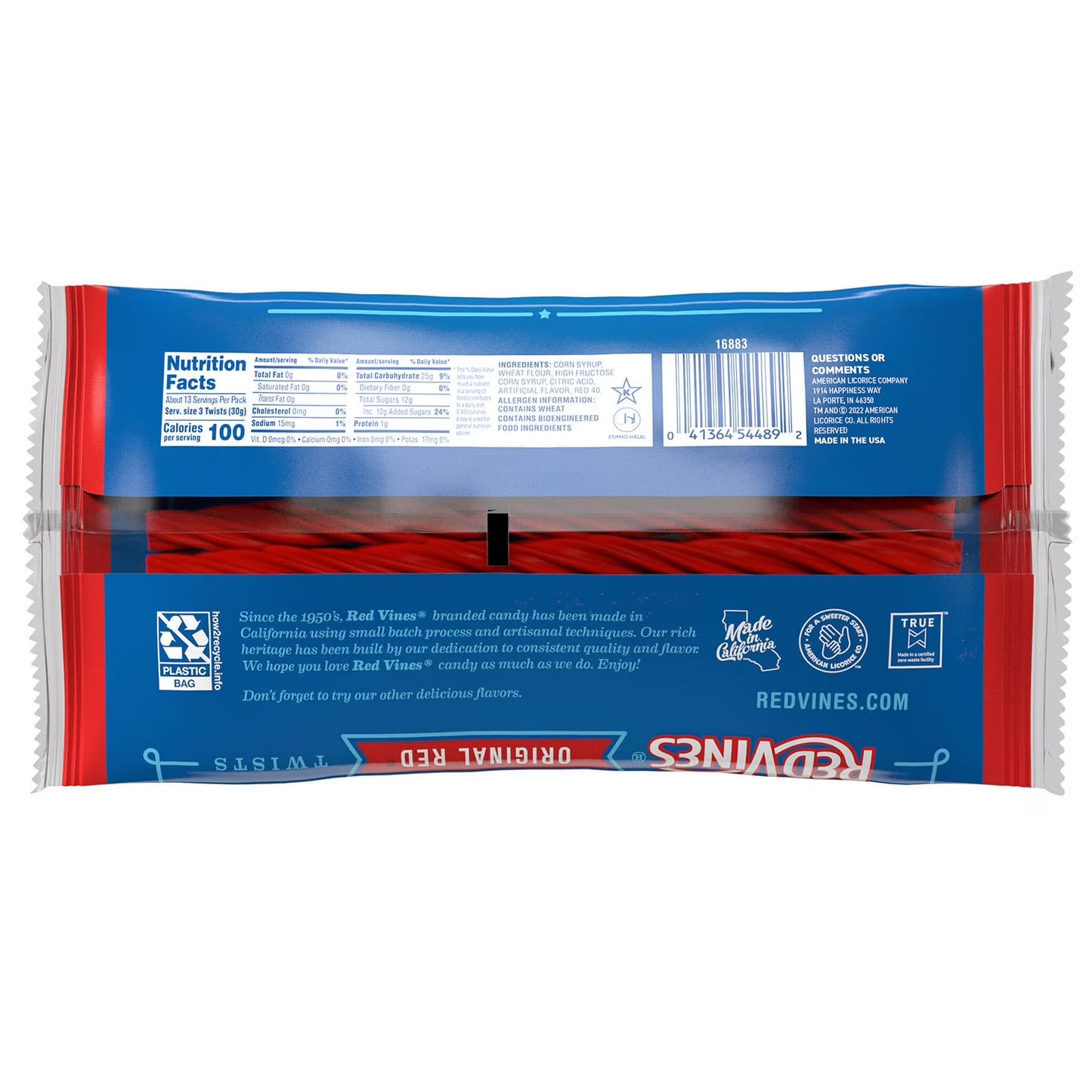Red Vines Twists Original Red Candy, 14oz Family Bag