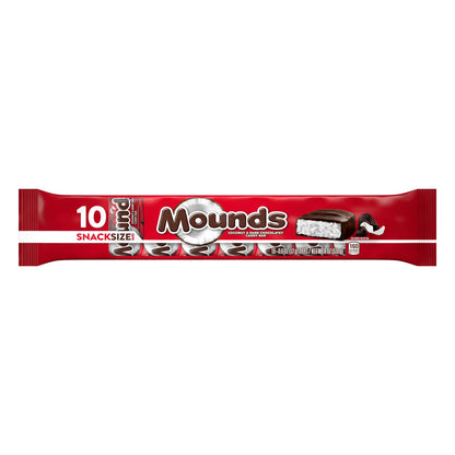 MOUNDS Coconut and Dark Chocolatey Snack Size, Candy Bars, 0.6 oz (10 Count)