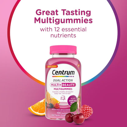 Centrum MultiGummies, Multi + Beauty, 100 Count