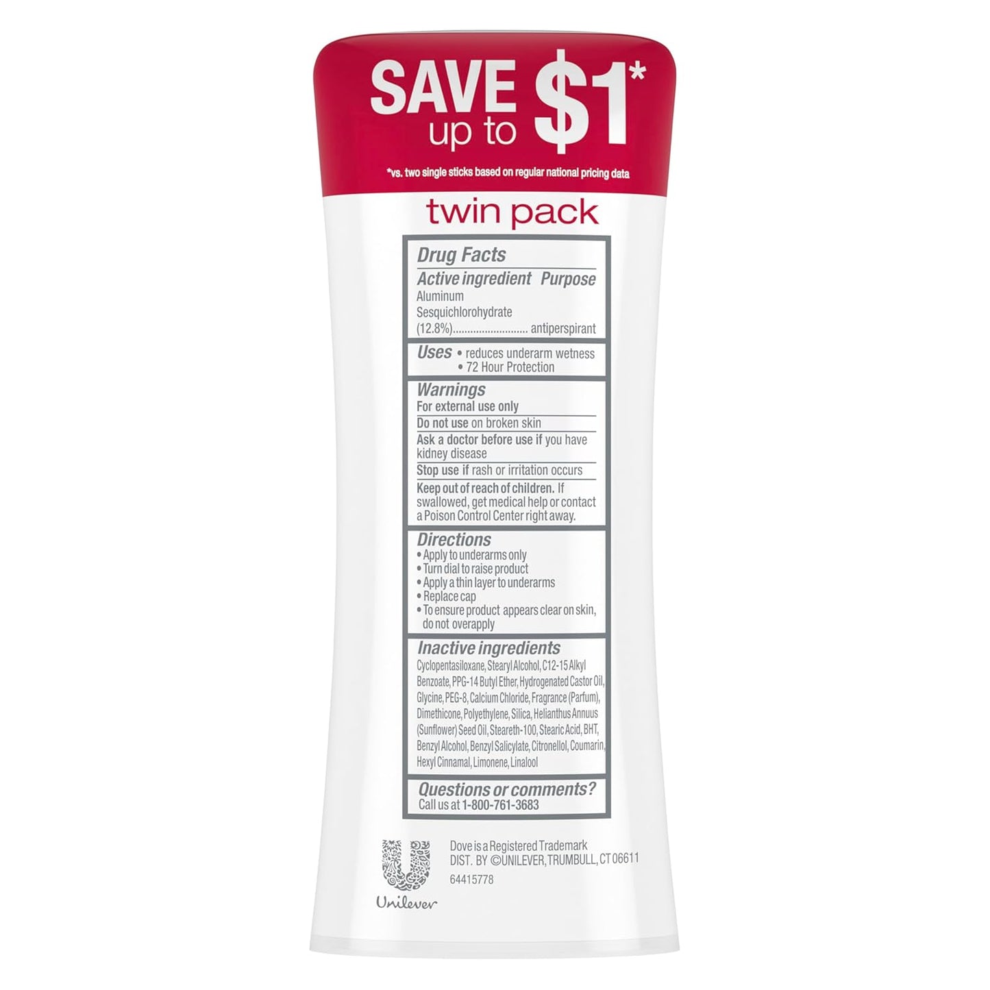 Dove Advanced Care Antiperspirant Deodorant for Women Revive 72 hour sweat and odor protection 2.6 oz (Packaging May Vary) (Pack of 12)
