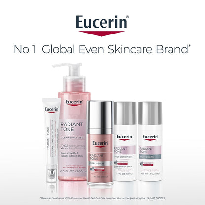 Eucerin Radiant Tone Eye Cream Dark Circle Corrector, Eye Brightening Cream with Thiamidol and Hyaluronic Acid, Helps Reduce the Look of Eye Puffiness, 0.5 Oz Tube