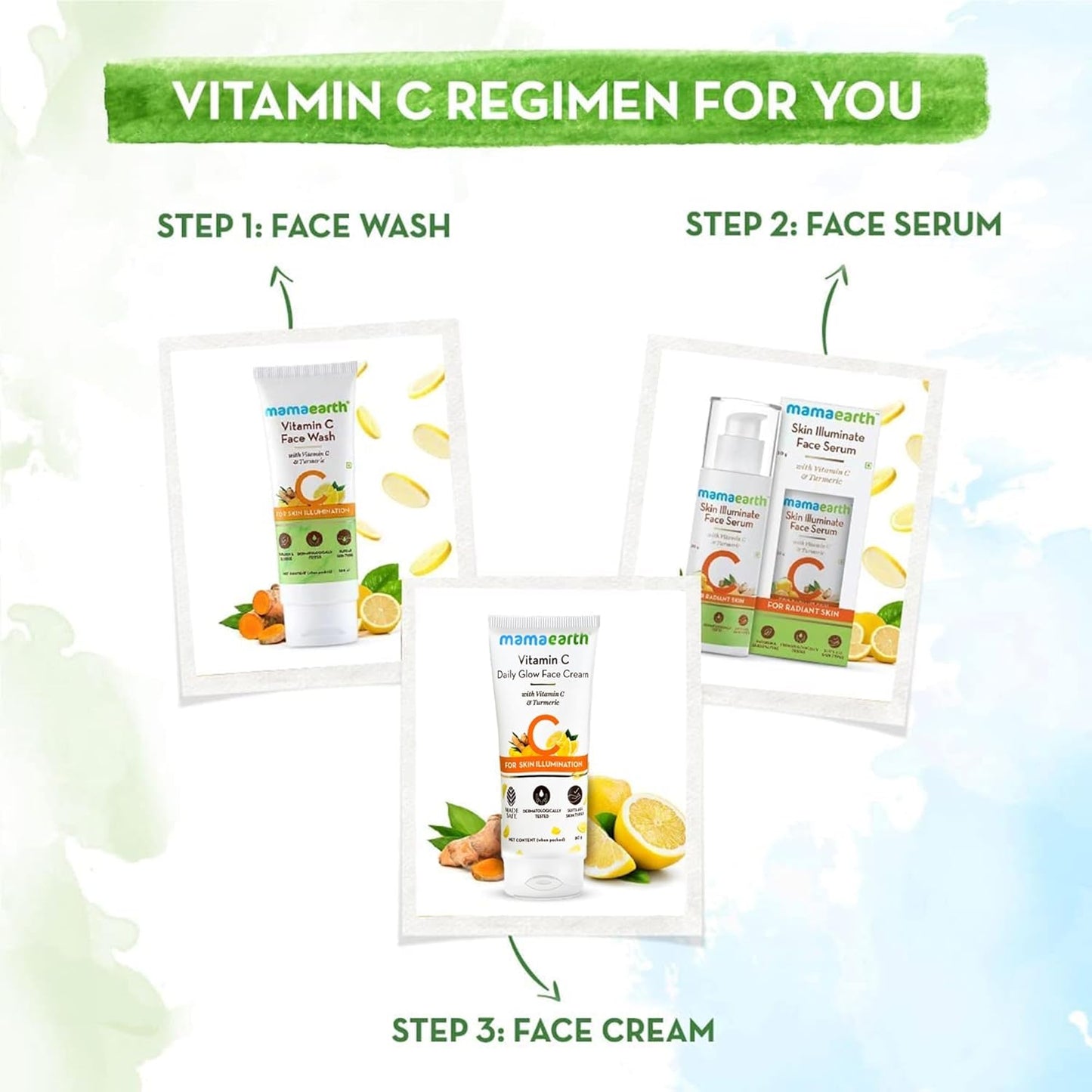 MAMAEARTH Vitamin C Face Cream with Vitamin C & Turmeric, 80g | Cream texture suitable for daily skincare routines.