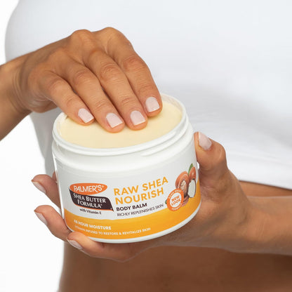 Palmer's Shea Butter Formula Raw African Shea Butter Balm,Nourishing Body Moisturizer for Rough,Dry Skin,7.25 Ounces,(Pack of 2)