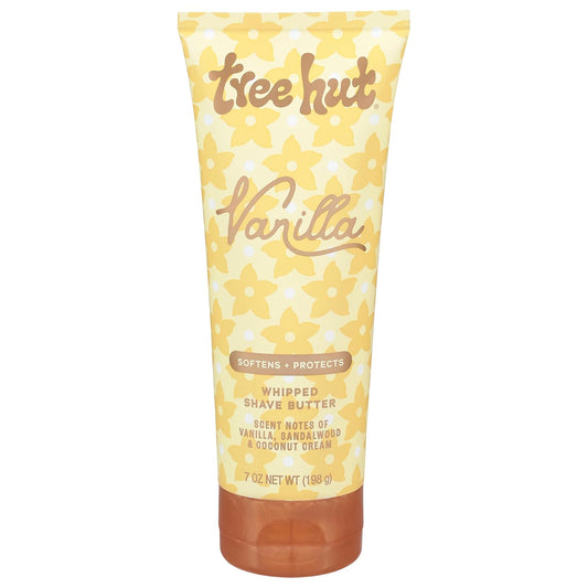 Tree Hut Whipped Shave Butter Vanilla, Hydrating & Nourishing Shave Cream with Shea Butter & Aloe, Smooth Glide for Silky Skin, Warm Cozy Scent, 7 Fl Oz