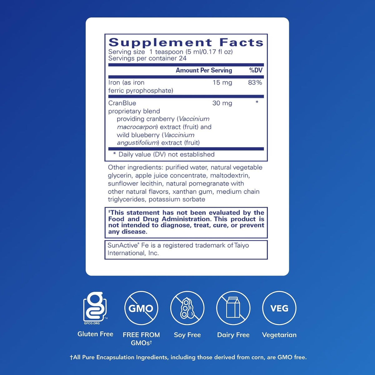 Pure Encapsulations Iron Liquid, 4.1 fl. oz.