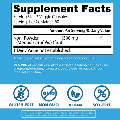 Doctor's Best Noni Fruit Powder Supplement, Non GMO, Vegan, 120 Veg Caps