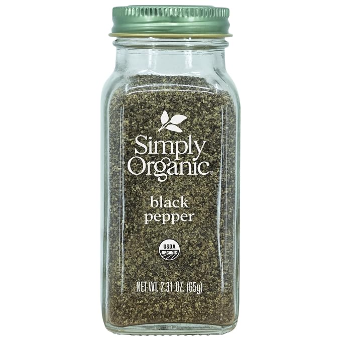 Simply Organic Black Pepper Medium Grind, 2.31 Oz