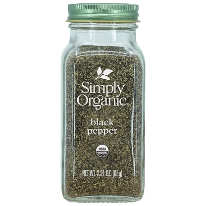 Simply Organic Black Pepper Medium Grind, 2.31 Oz