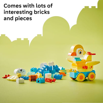 LEGO DUPLO Town 3 in 1 Animals on Wheels Building Toy - Learning Play Set for Toddler Boys & Girls, Ages 2+ - Animal Building Blocks for Sensory Skills Practice - Pretend Play Gift Idea - 10448