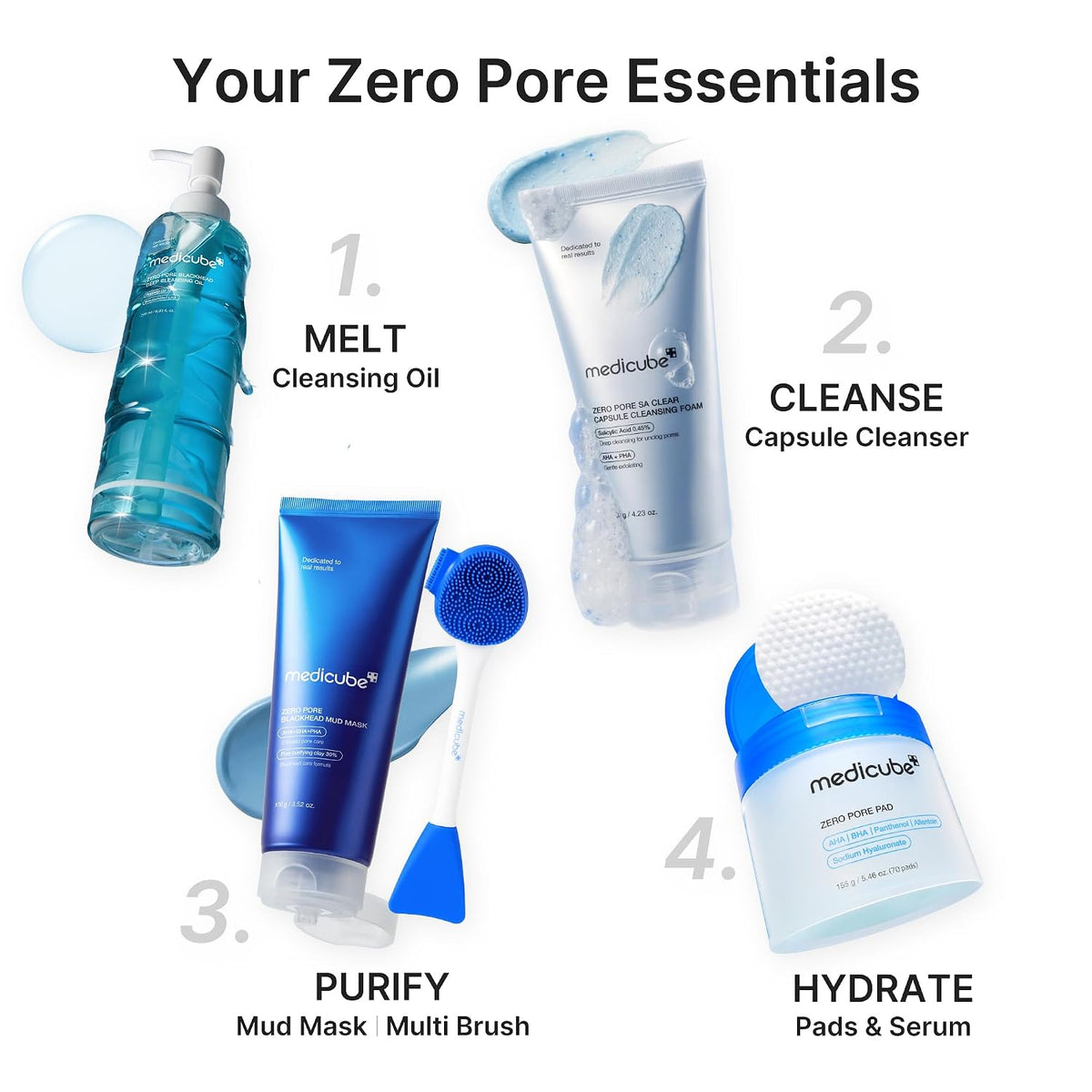 medicube Zero Pore Blackhead Mud Facial Mask, 3.52 oz (Pack of 3)