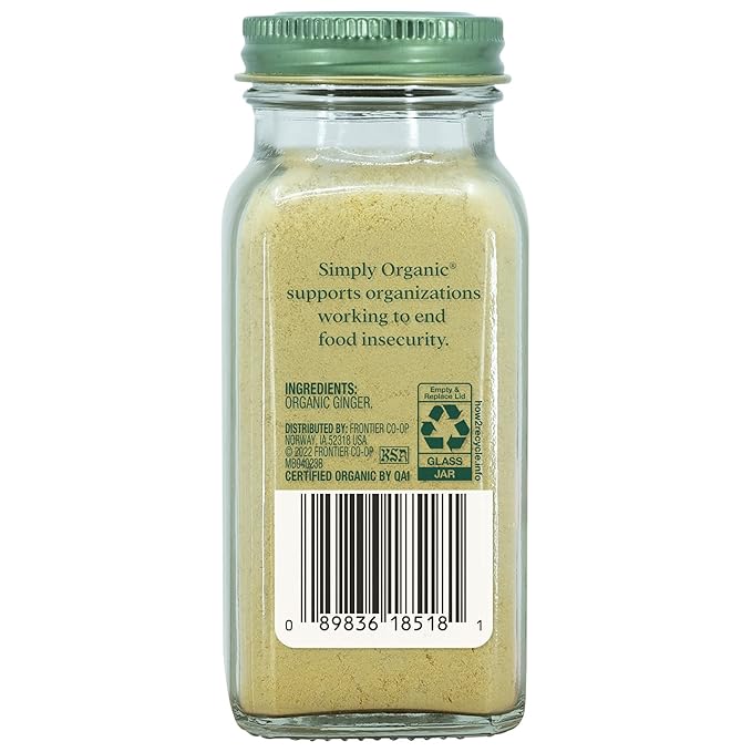 Simply Organic Ground Ginger Root, Certified Organic | 1.64 oz | Pack of 3 | Zingiber officinale Roscoe