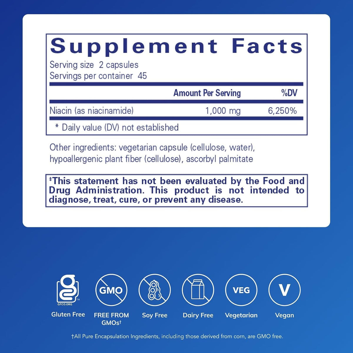 Pure Encapsulations Niacinamide, 90 Capsules