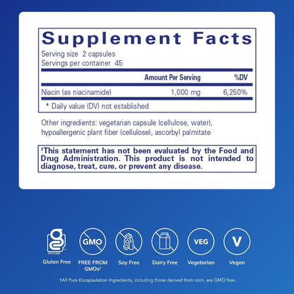 Pure Encapsulations Niacinamide, 90 Capsules