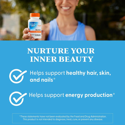 Doctor's Best Biotin Vitamin Supplement 10000 mcg, 120 Veg Caps