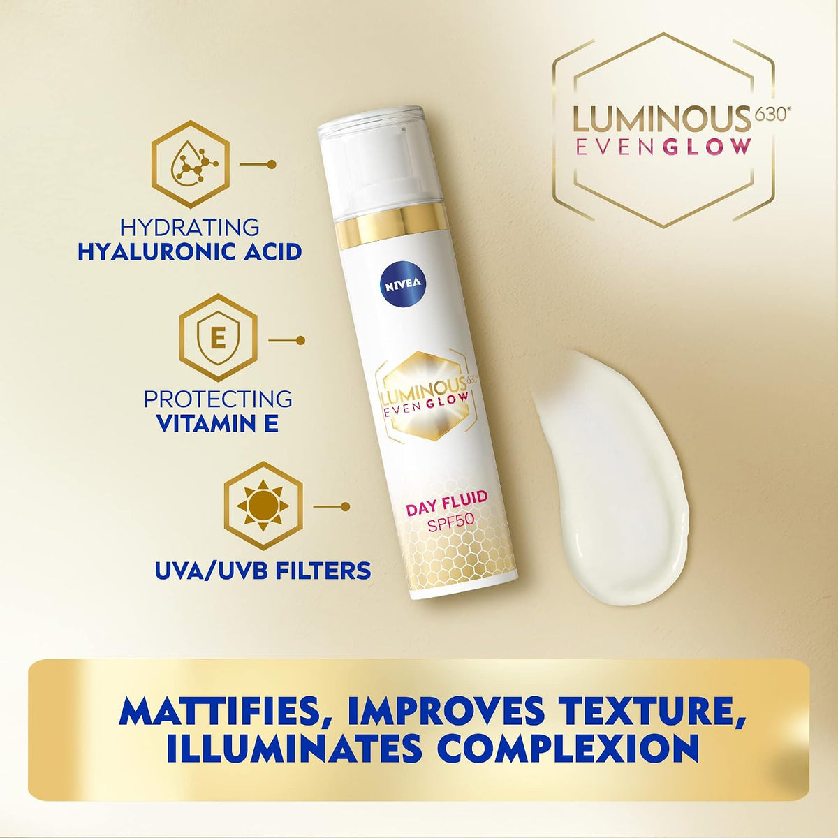 NIVEA Cellular Luminous 630 Face Care Set – Daily Facial Cream 40 ml (1.35 fl oz) and Facial Serum 30 ml (1.01 fl oz) – Lightweight Cosmetic Skincare Duo for Everyday Beauty Routine, Gift Box Set