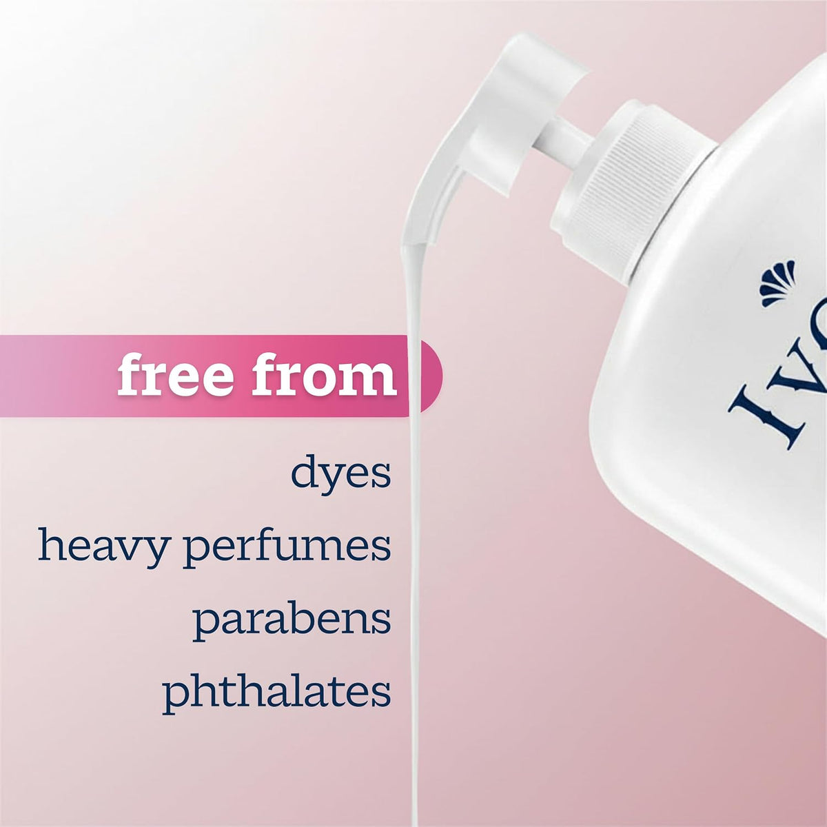 Ivory Body Wash, Designed for the Whole Family, Gentle Formula, Free of Dyes Heavy Perfumes Parabens Phthalates & Silicones, Designed for Skin's pH, Water Lily Scent, 35 oz