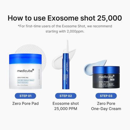 medicube Exosome Shot Zero 25,000PPM Spicule Facial Serum For Pores & Sebum