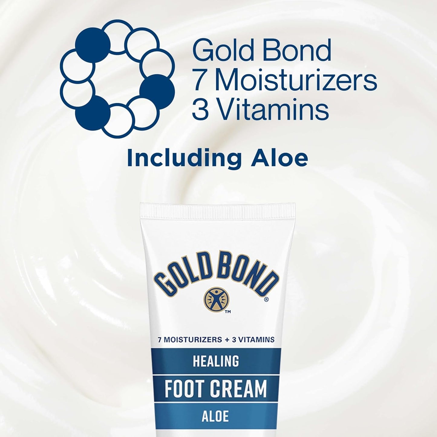 Gold Bond Healing Foot Cream for Dry Feet and Cracked Heels, 4 Oz With Aloe | Gold Bond lotion is a rich foot cream that nourishes & softens for healthier looking feet
