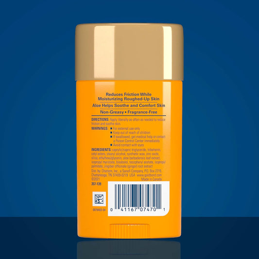 Gold Bond Friction Defense Stick, Anti Chafing Stick with Aloe, 1.75 oz. | Anti-chafing stick to soothe, comfort & moisturize chafed skin, arm, chest, bra lines, thigh, skin rolls