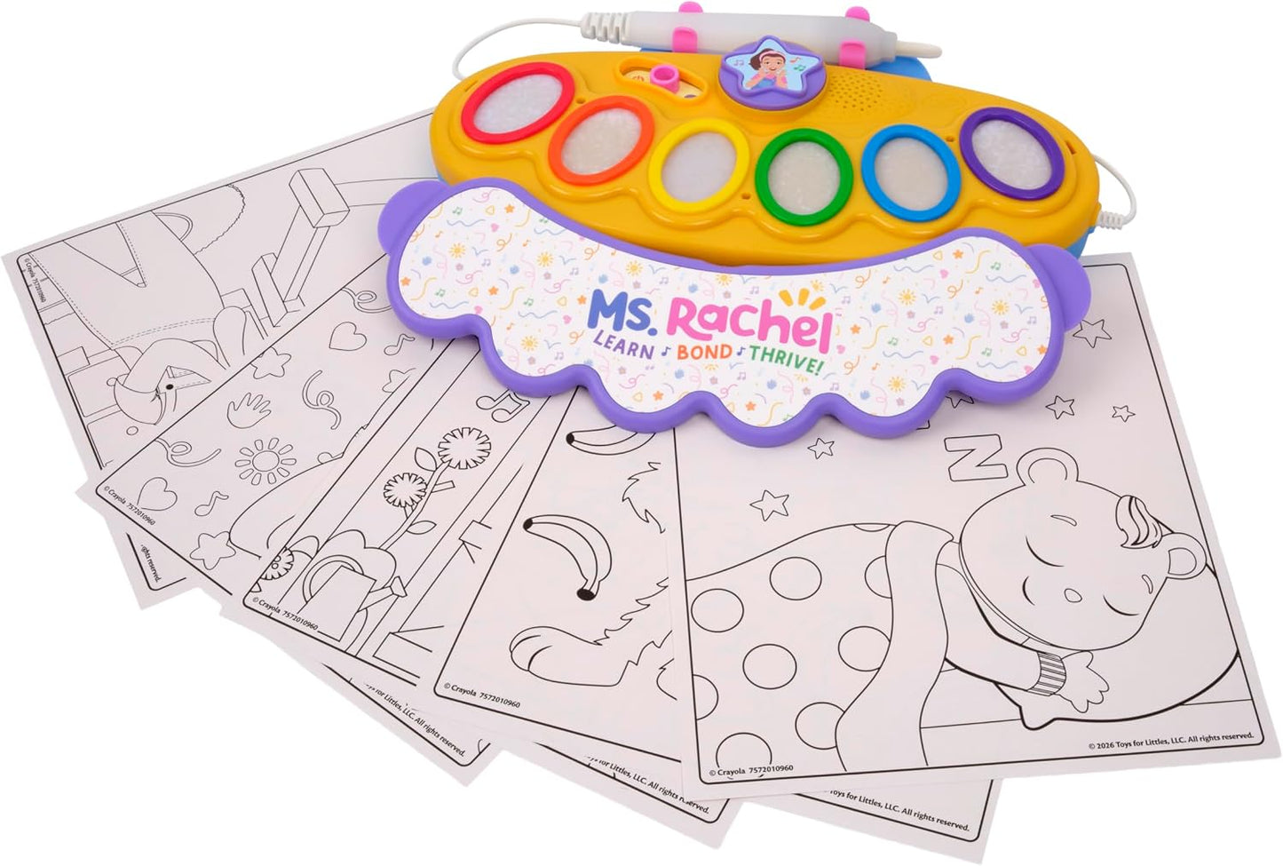 Crayola Ms Rachel Color Wonder Magic Light Brush, Mess Free Coloring Toy 3+ | Paint Set for Toddlers, Musical Ms Rachel Toys, No Mess Painting, Birthday Art Gift for Kids, Screen Free Arts & Crafts