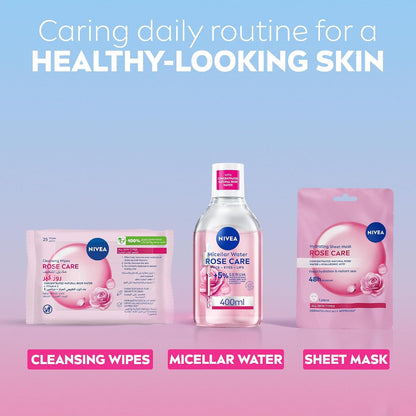 NIVEA Micellar Cleansing Water, Skin Breathe Rose MicellAIR, 400ml