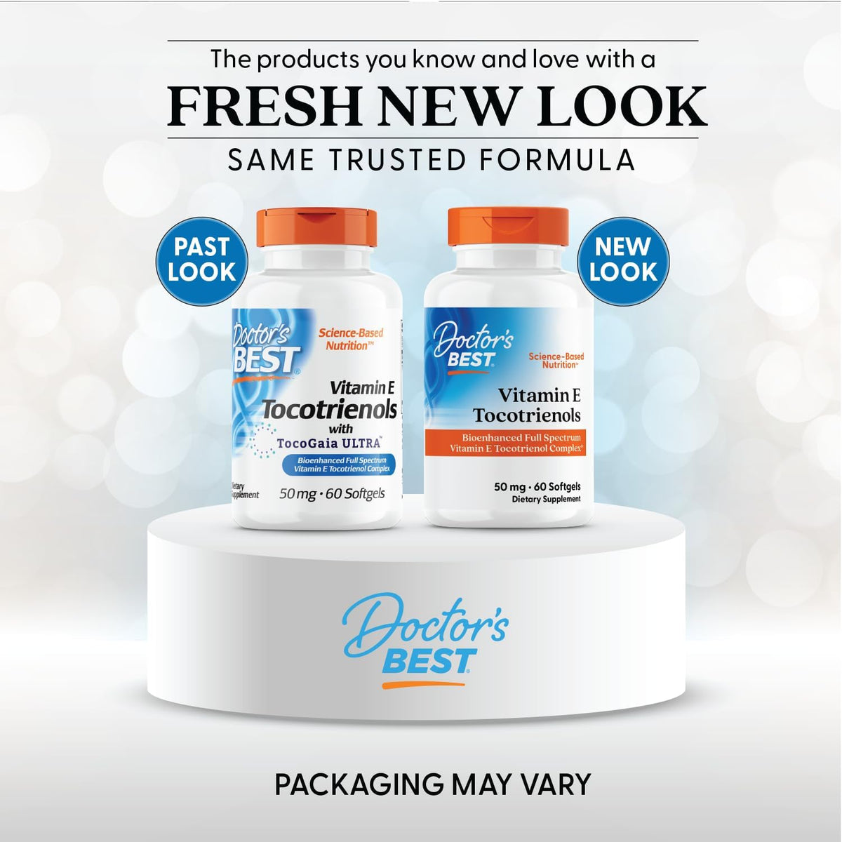 Doctor's Best Vitamin E Tocotrienols Complex Supplement, 60 Softgels