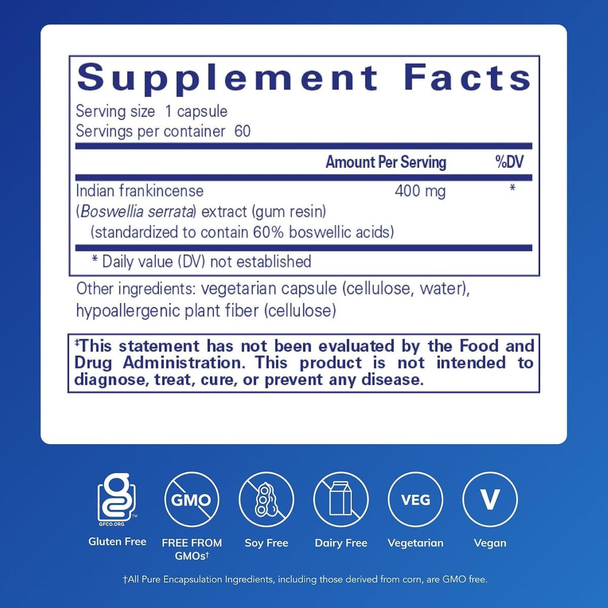 Pure Encapsulations Boswellia, 60 Capsules