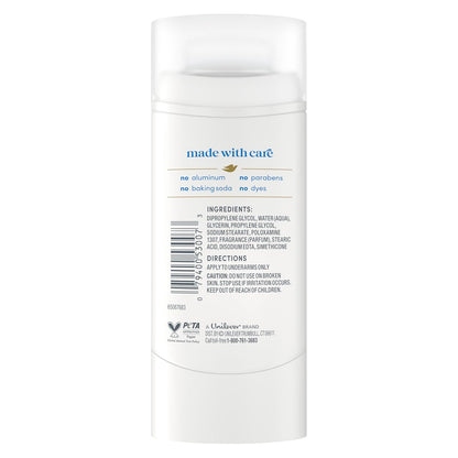 Dove Deodorant Stick Sensitive for 72 Hour Odor Protection Aluminum Free 2.4 oz (Pack of 2)