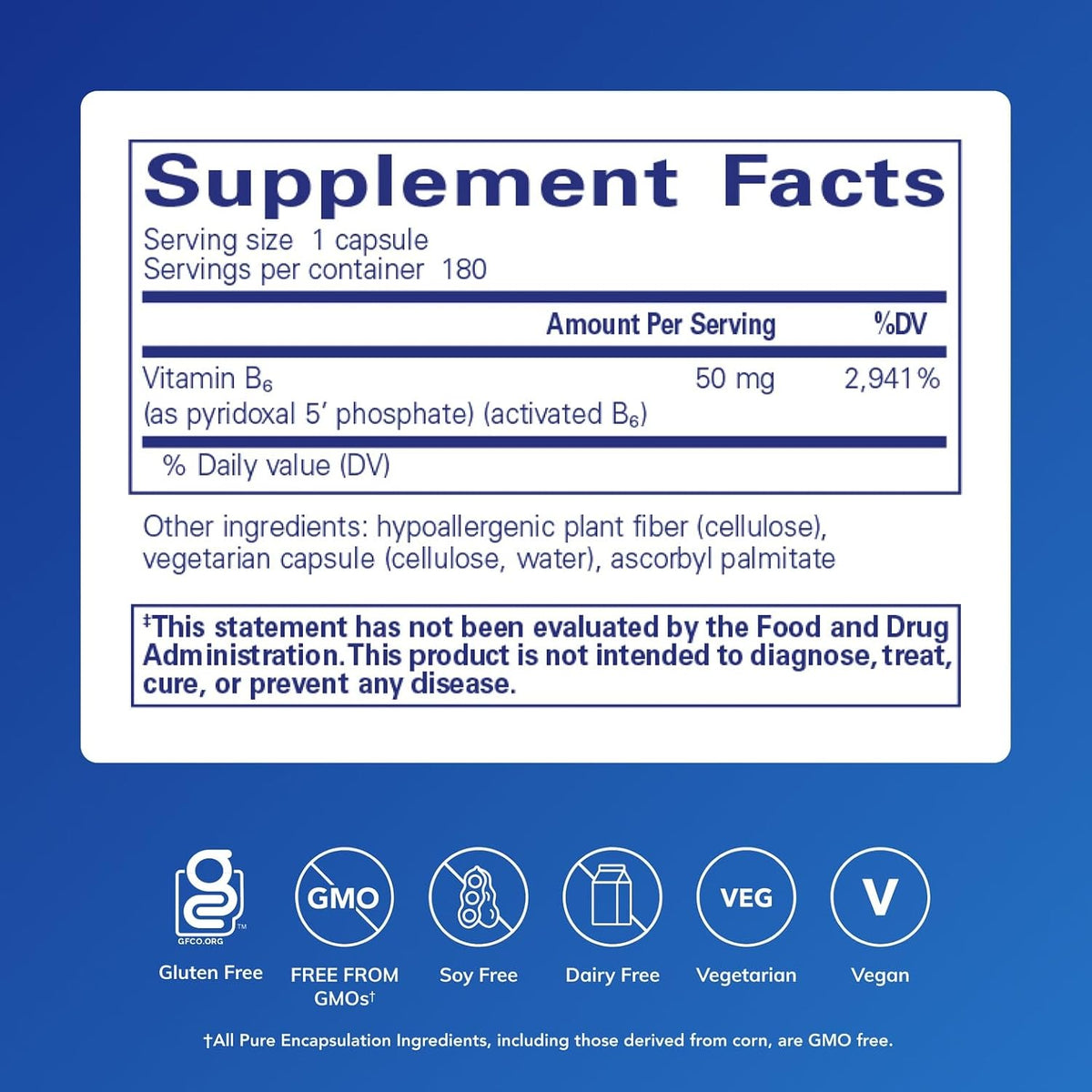 Pure Encapsulations P5P 50, 180 Capsules