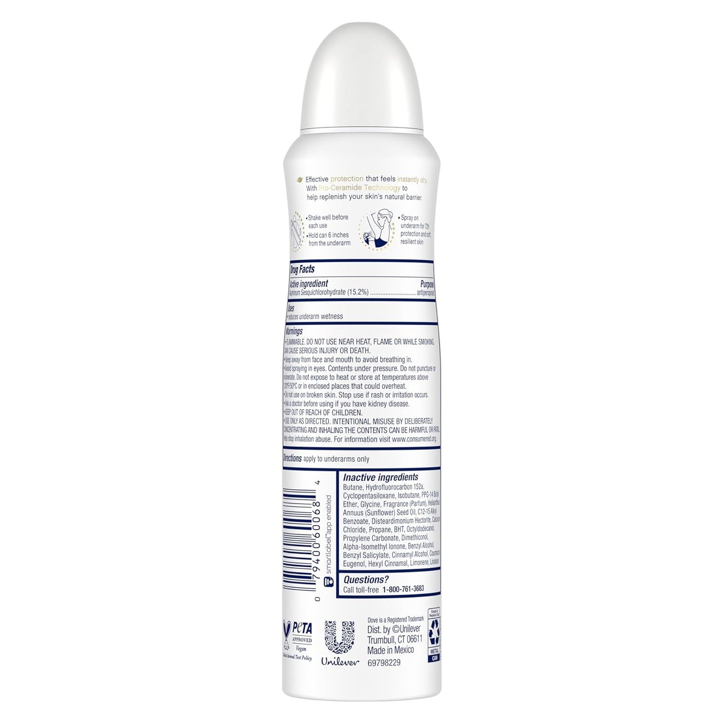 Dove Advanced Care Antiperspirant Deo Dry Spray Caring Coconut Pack of 12 to help your skin barrier repair after shaving 72h odor controlandall-day sweat protection for soft resilient underarms 3.8oz