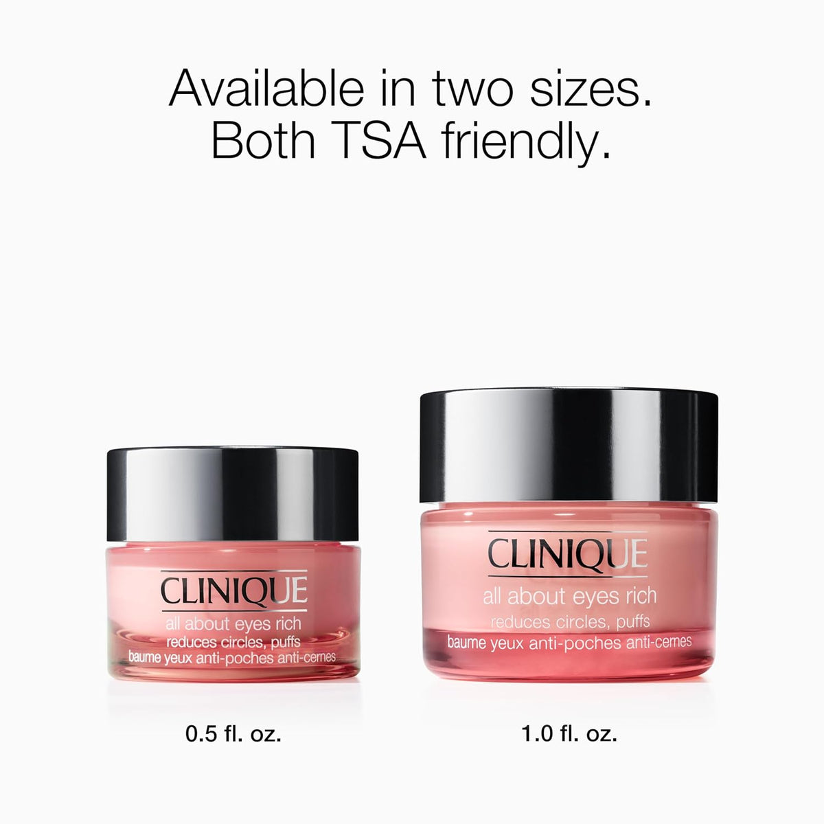 Clinique All About Eyes: Lightweight Eye Cream Vitamin C Formula + Rich Eye Cream Hyaluronic Acid Formula | Hydrating, Brightening, Depuffing
