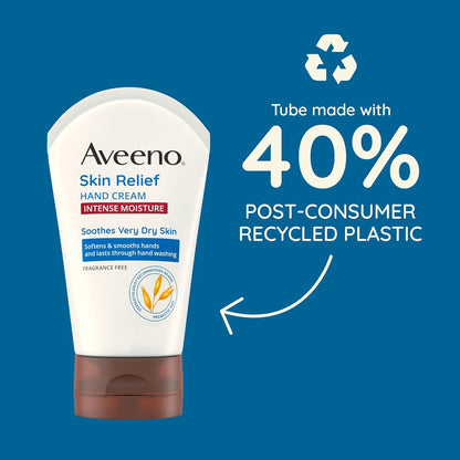 Aveeno Skin Relief Intense Moisture Hand Cream, Fragrance-Free, 3.5 oz