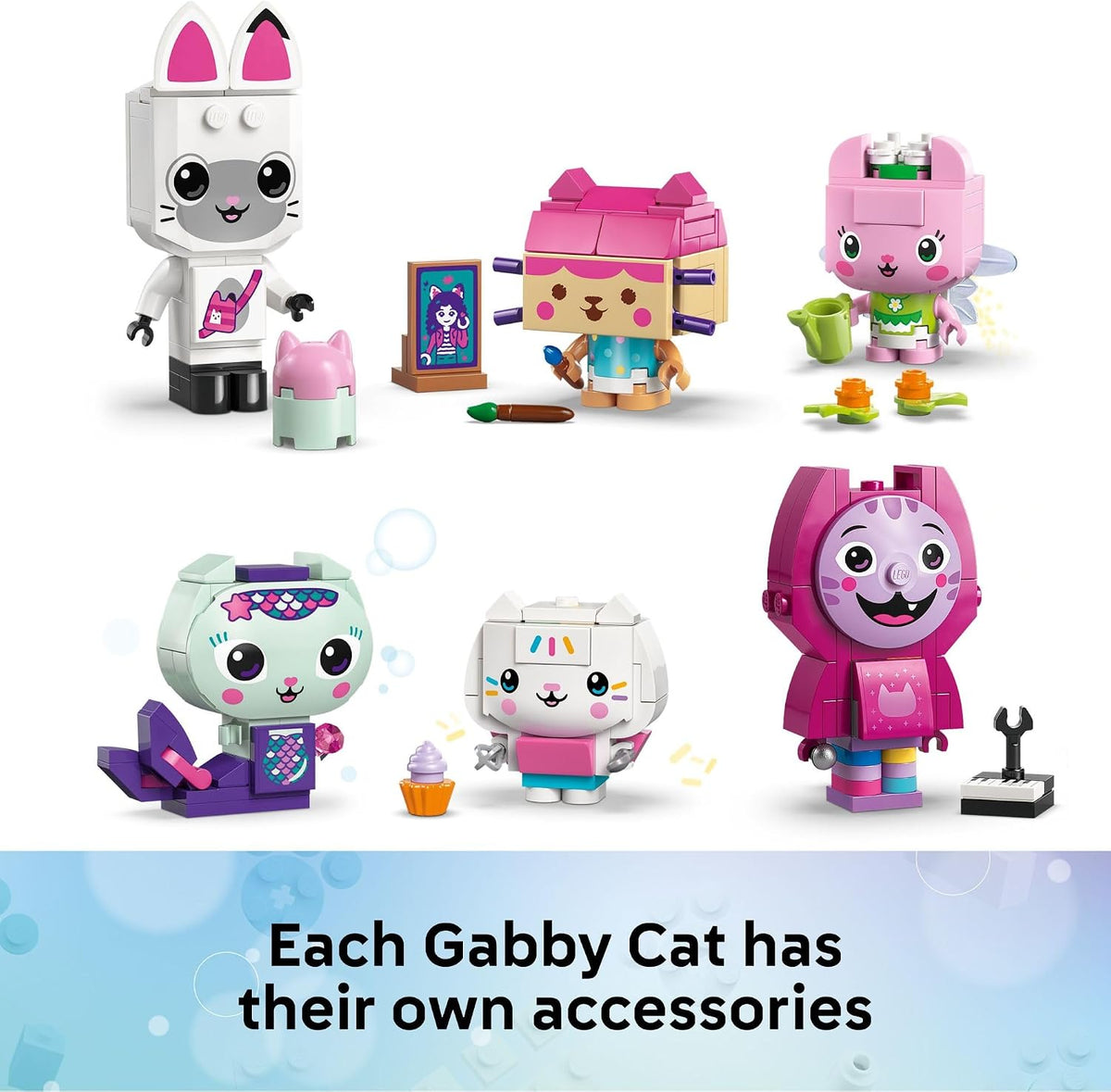 LEGO Gabby’s Dollhouse Gabby’s Brick-Built Cat Friends Building Toy for Girls & Boys - Pretend Play Set W/6 Animal Toy Figures for Kids, Ages 6+ - Gift Idea for Birthdays - 11215