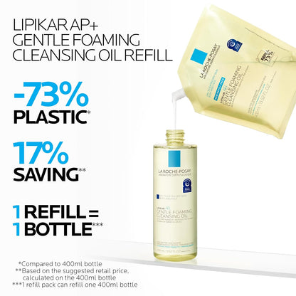 La Roche-Posay Lipikar AP+ Gentle Foaming Cleansing Oil, with Shea Butter