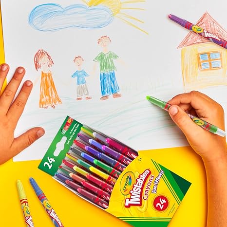 Crayola Twistables Crayons for Kids (24ct) Cute School Supplies for Toddlers, Preschool, Kindergarten, Elementary, Gifts for Boys & Girls, Ages 3, 4, 5