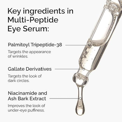 The Ordinary Multi-Peptide Eye Serum, Anti-Aging Formula for Crow’s Feet, Dark Circles & Puffiness