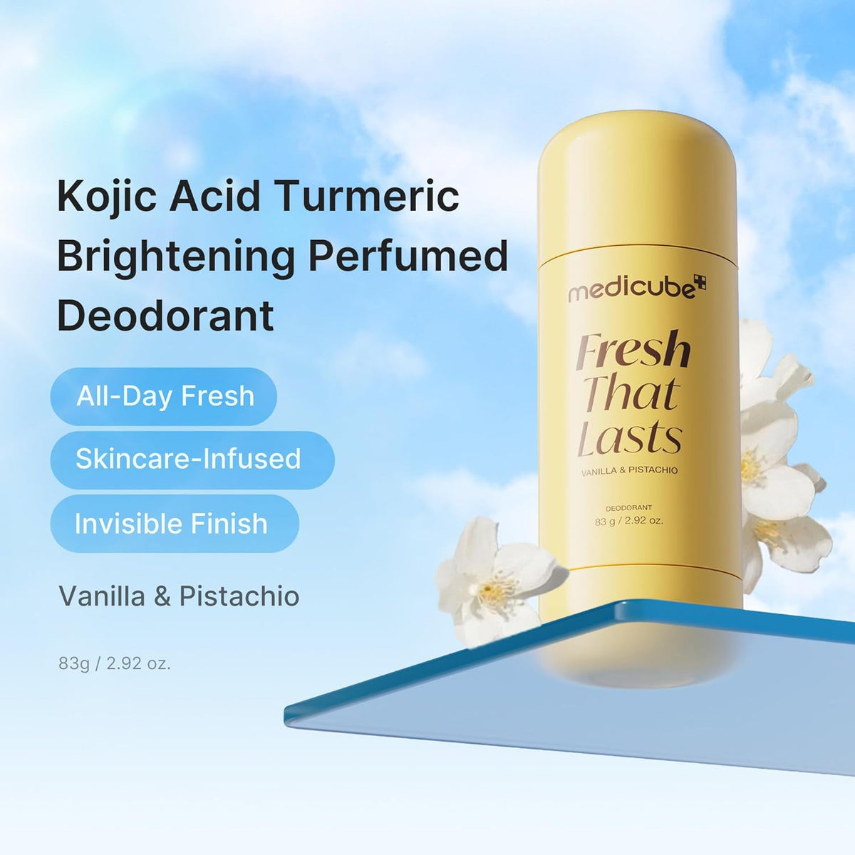 medicube Kojic Acid & Turmeric Aluminum-Free Deodorant for Women & Men (Pack of 2)
