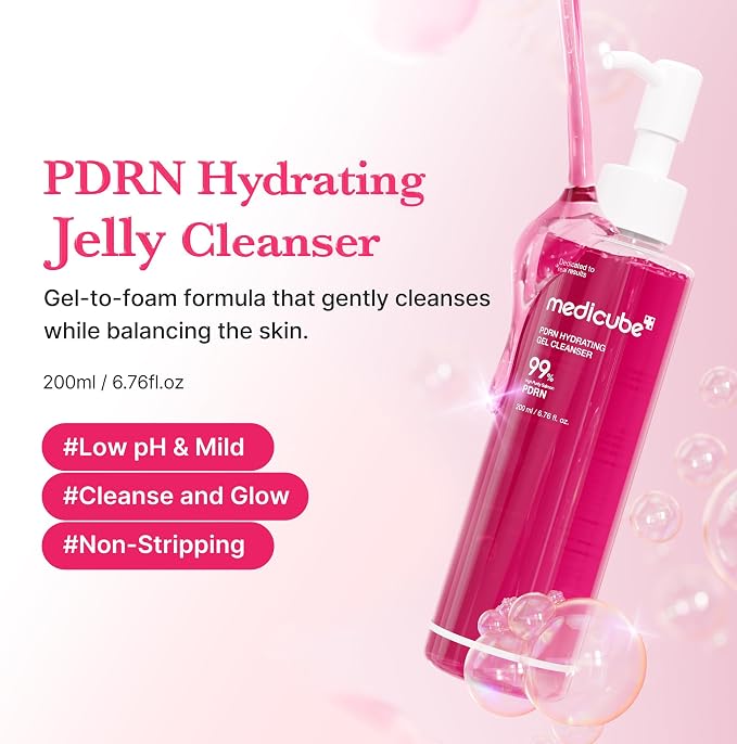 medicube Mini Booster Pro Pink Set - PDRN Jelly Foam Cleanser & Booster Gel