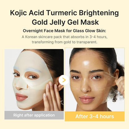 medicube Jelly Gel Mask with Brightening Kojic Acid Turmeric, 4EA