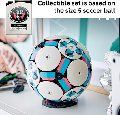 LEGO Editions Soccer Ball - Building Toy for Kids - Collectible Sports Decor for Boys & Girls, Ages 10+ - Includes Micro Stadium - Gift for Birthdays - 43019