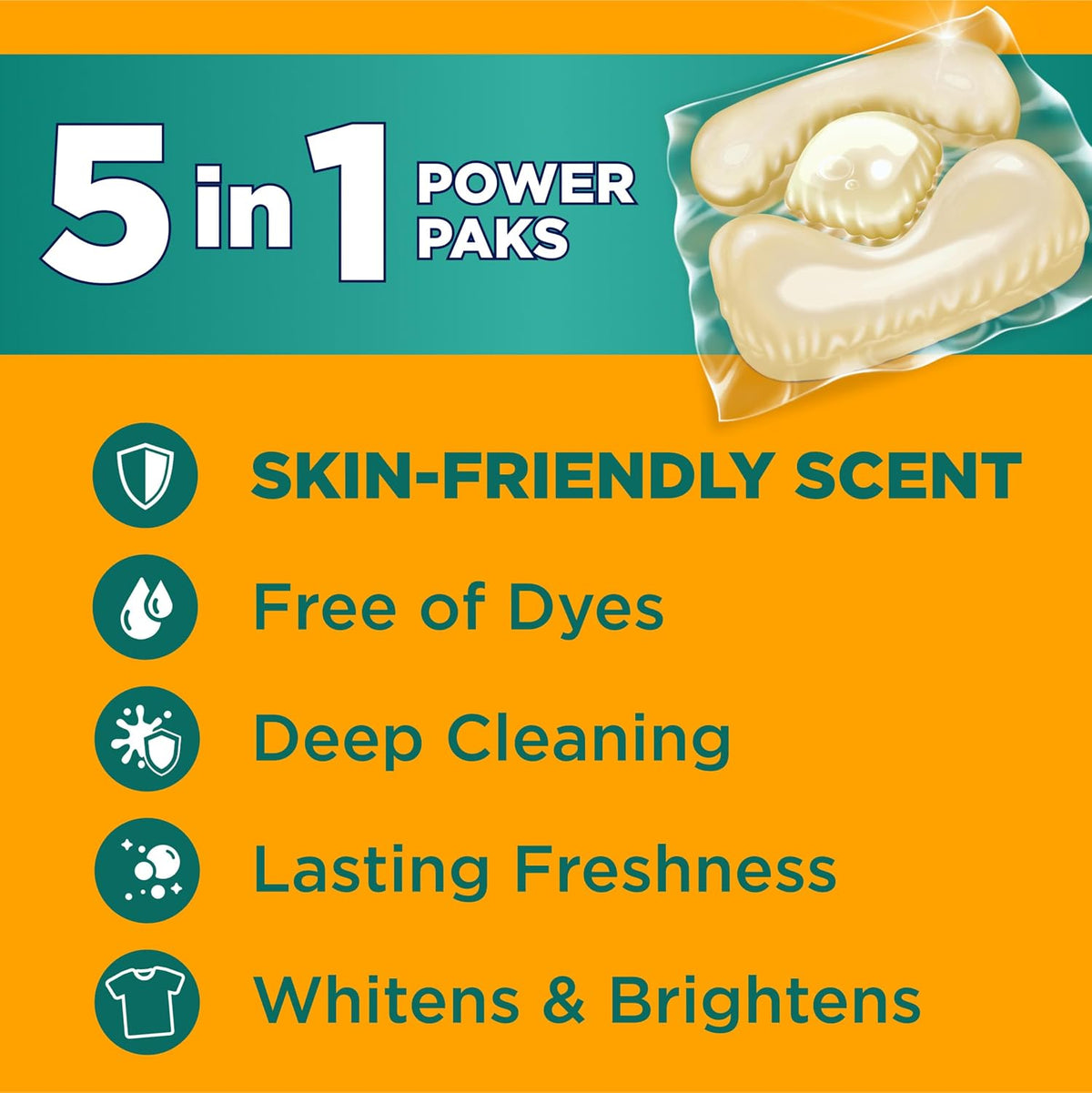 ARM & HAMMER Sensitive Skin Laundry Detergent Paks, Fresh Scent, 42 Count
